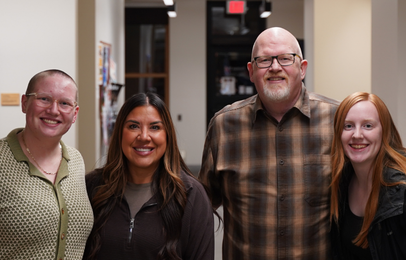 Cook (left) with Teacher of the Year panelists (middle) and another CoEd student (right)