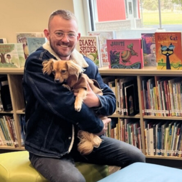 Matthew Schultz with Dog
